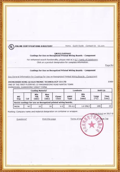 Certificate Of Honor